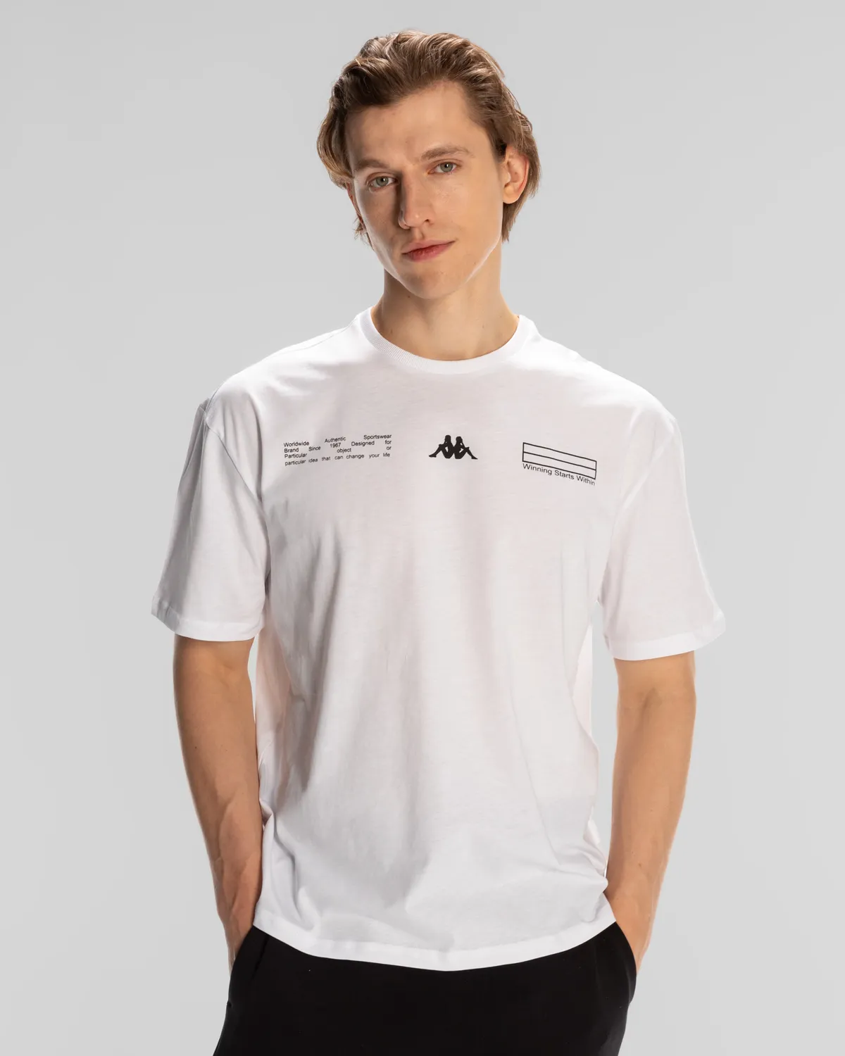 Beyaz Authentic Alvin Erkek Beyaz Comfort Fit Tişört