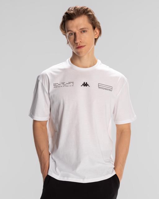 Beyaz Authentic Alvin Erkek Beyaz Comfort Fit Tişört - KAPPA® Türkiye