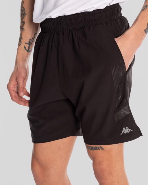 Siyah Kombat Victor Shorts Erkek Siyah Regular Fit Performance Şort - KAPPA® Türkiye