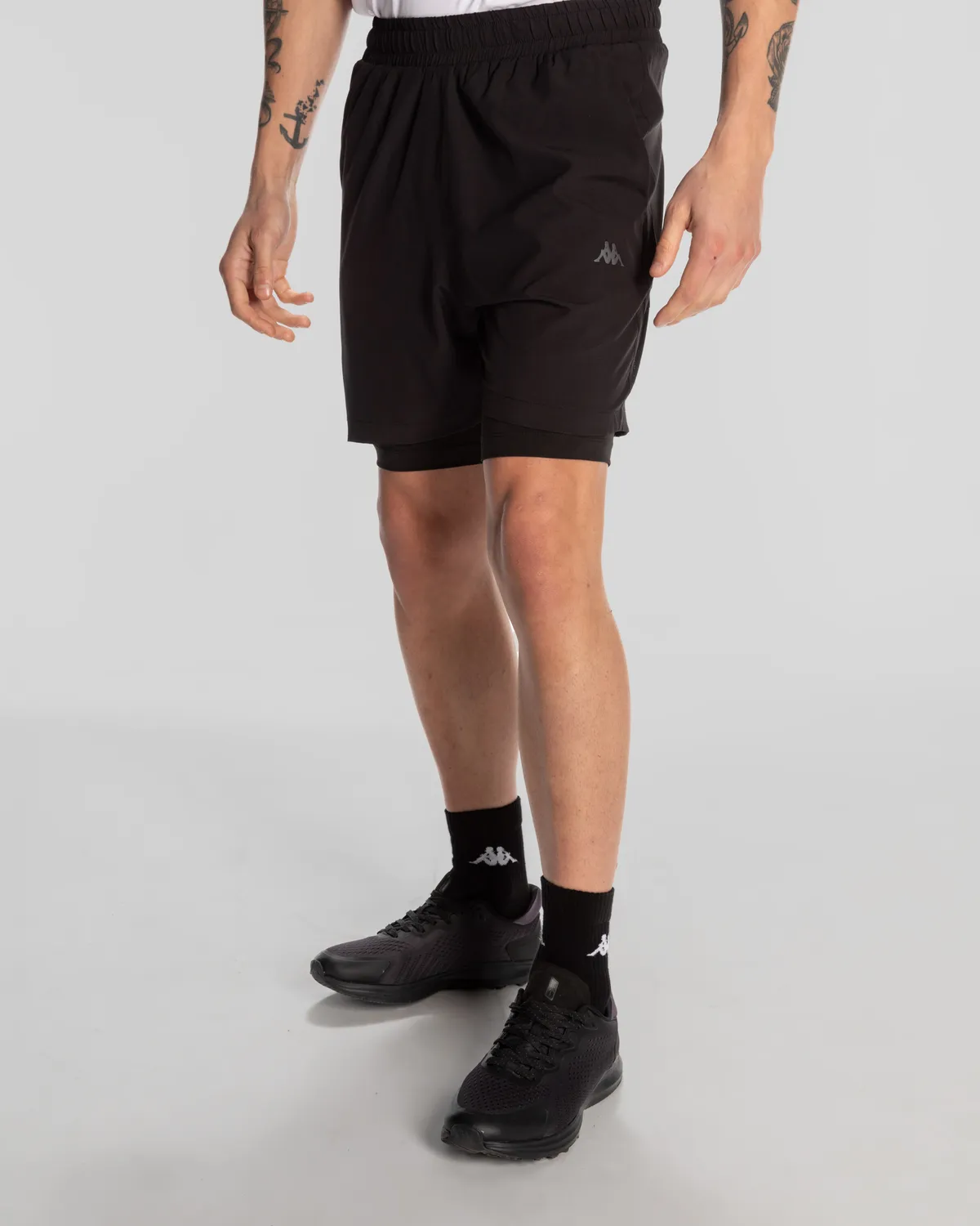 Siyah Edgar Short Erkek Siyah Regular Fit Taytlı Şort