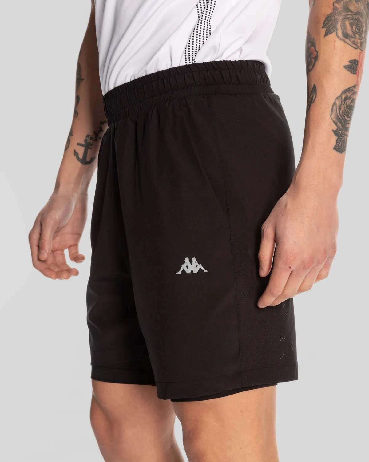 Siyah Edgar Short Erkek Siyah Regular Fit Taytlı Şort