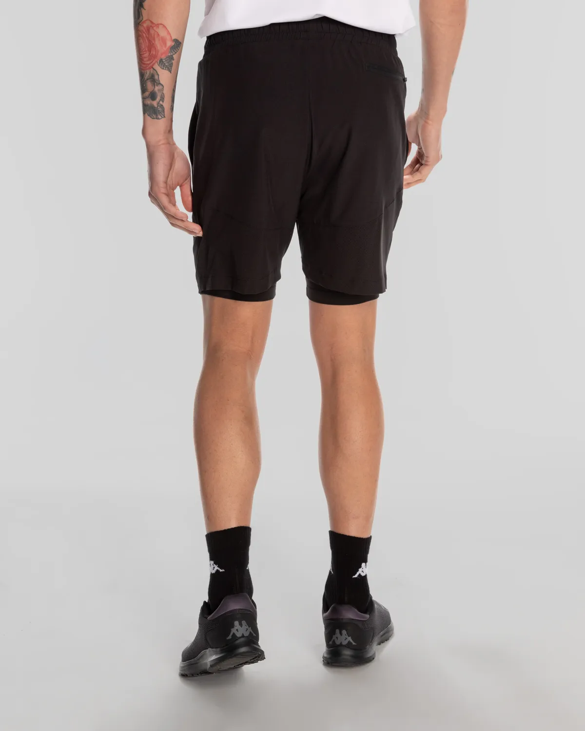 Siyah Edgar Short Erkek Siyah Regular Fit Taytlı Şort