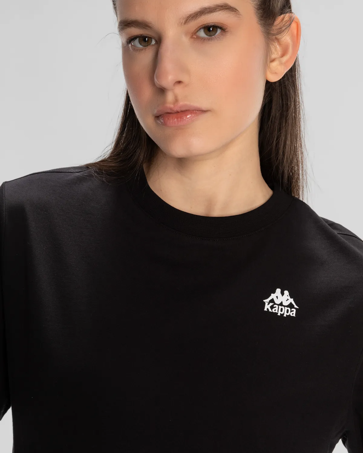 Siyah Kappa Authentic Shoshanna T-Shirt Kadın Siyah Regular Fit Tişört