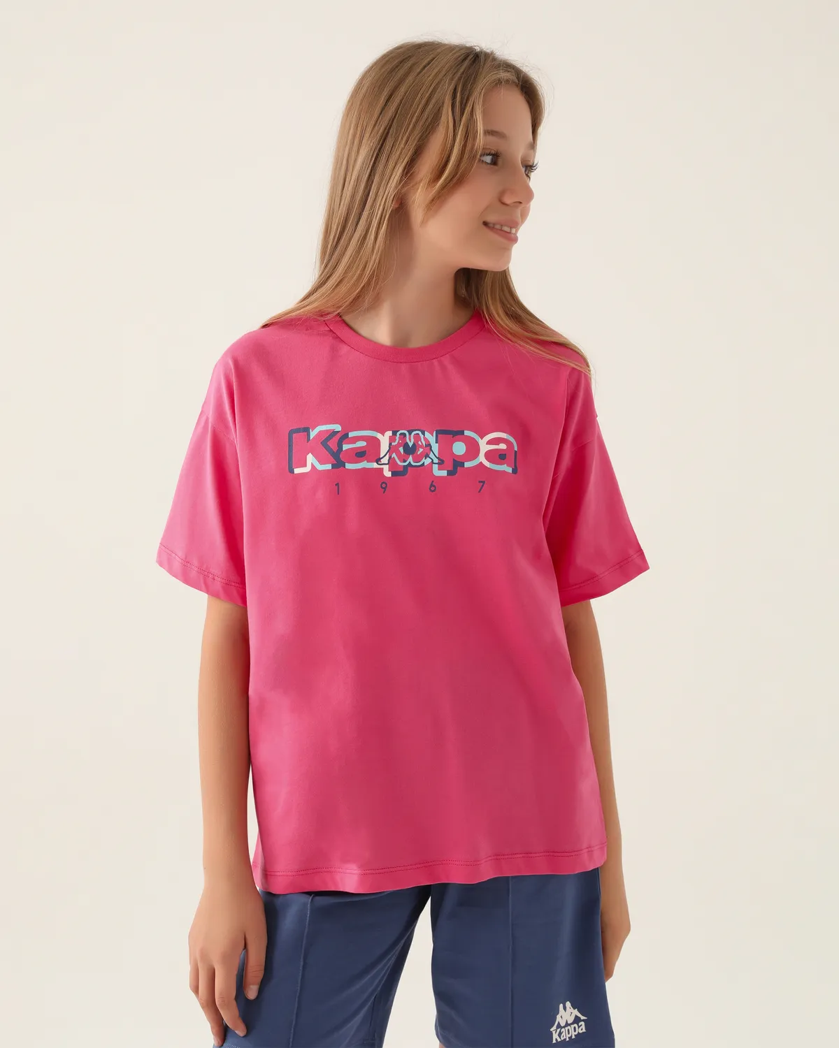 Pembe Logo Camila Kız Çocuk Açık Pembe Regular Fit Tişört