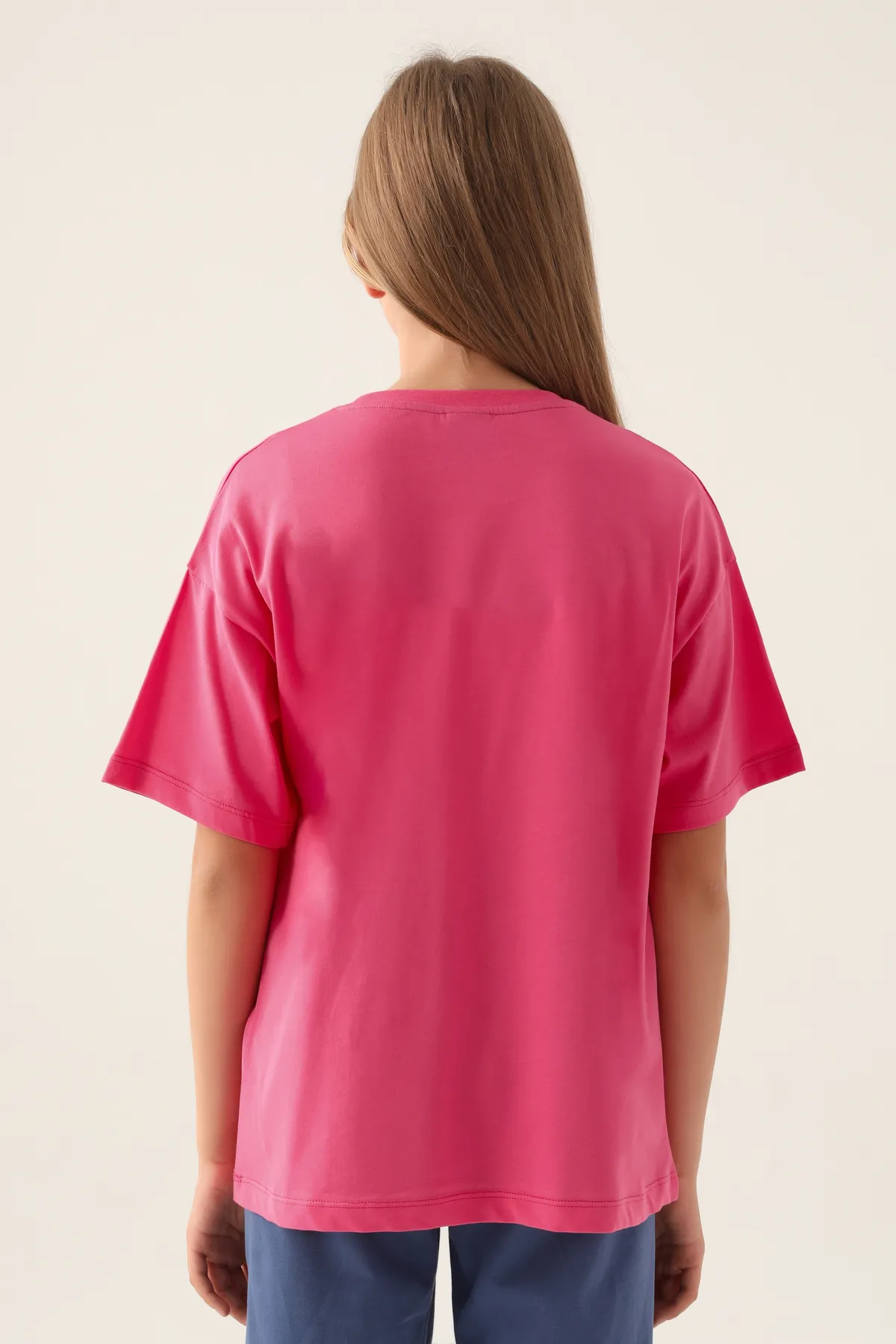 Pembe Logo Camila Kız Çocuk Açık Pembe Regular Fit Tişört