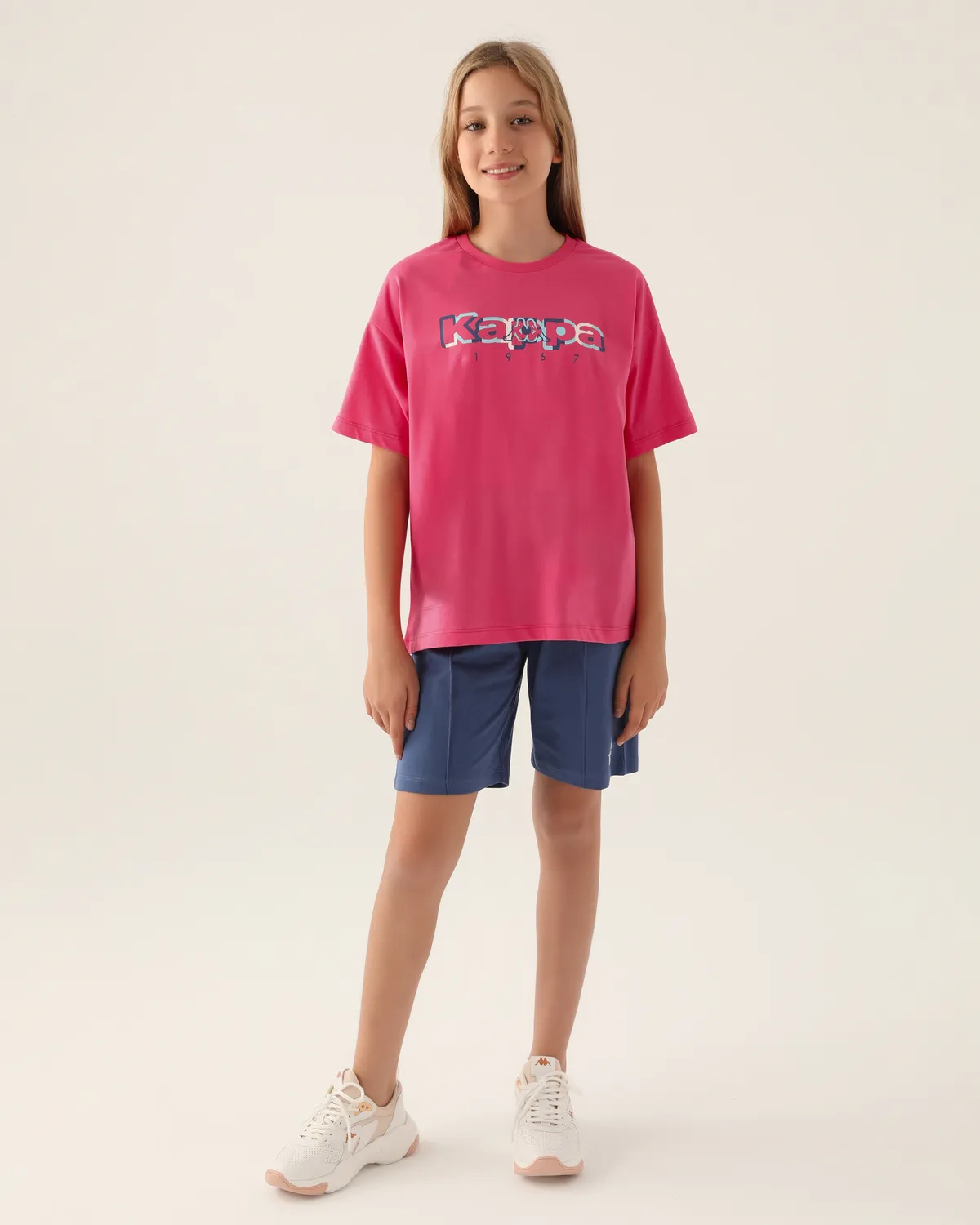 Pembe Logo Camila Kız Çocuk Açık Pembe Regular Fit Tişört