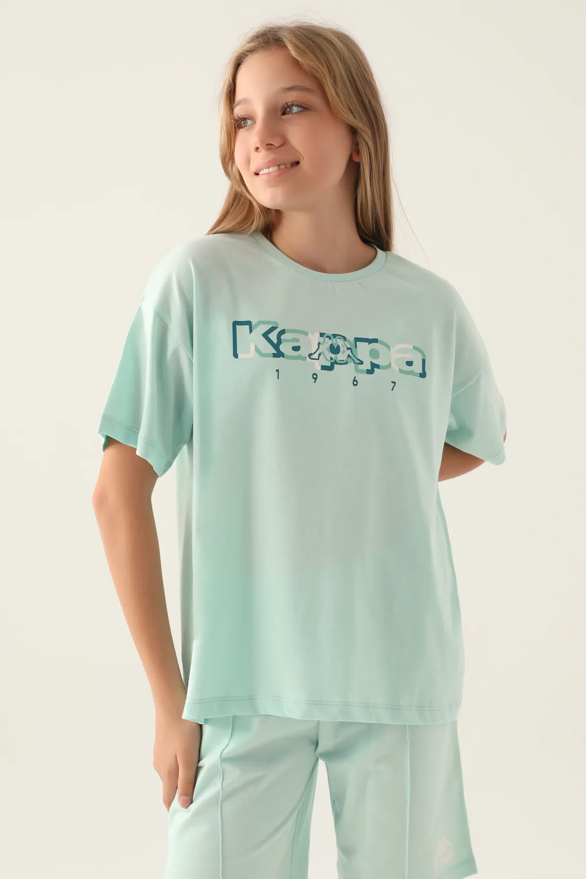 Mavi Logo Camila Kız Çocuk Cam Göbeği Regular Tişört