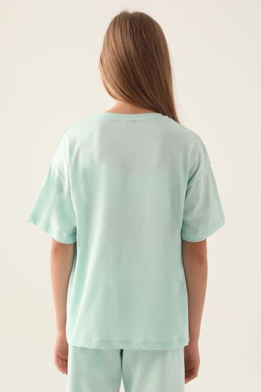 Mavi Logo Camila Kız Çocuk Cam Göbeği Regular Tişört - KAPPA® Türkiye