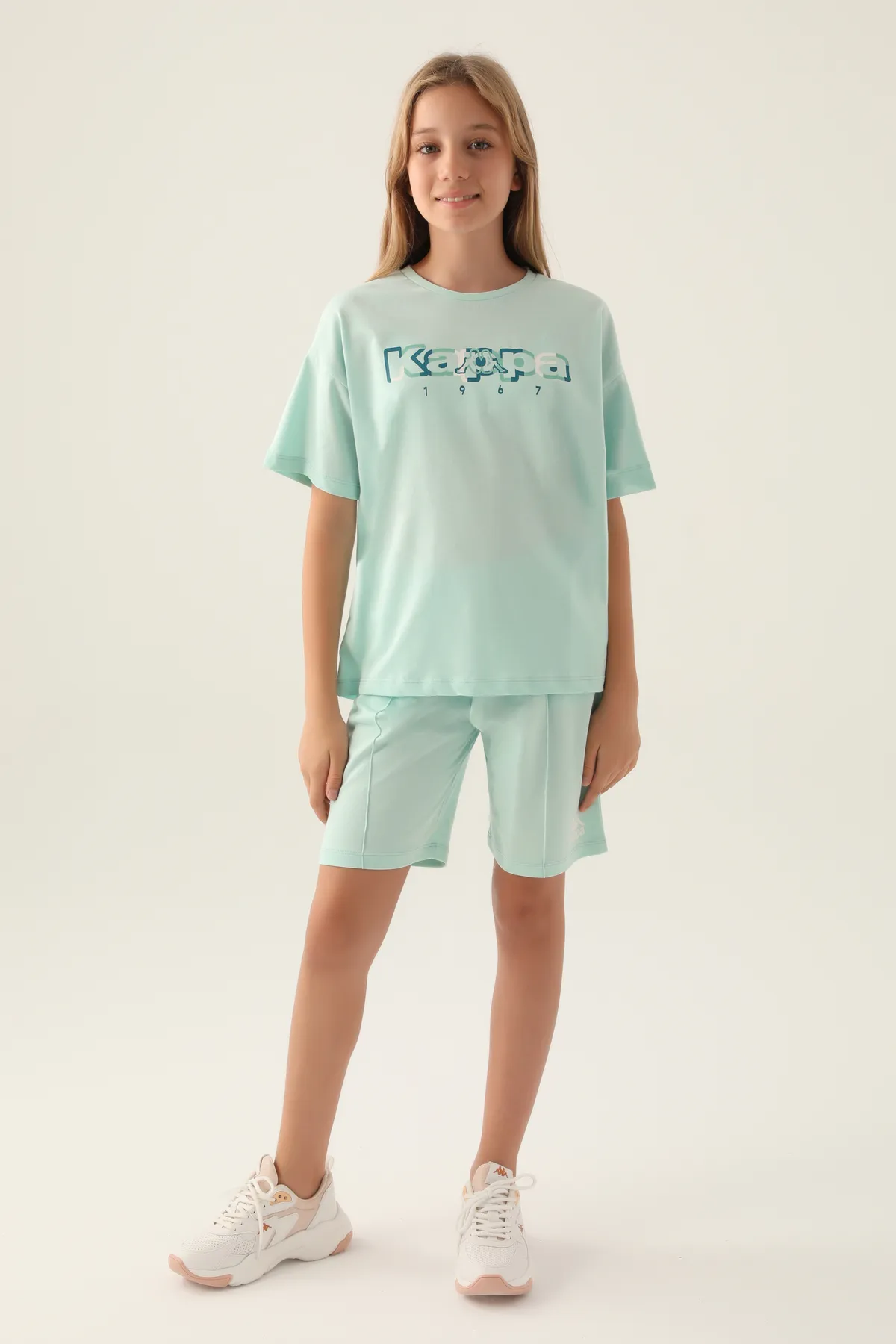 Mavi Logo Camila Kız Çocuk Cam Göbeği Regular Tişört