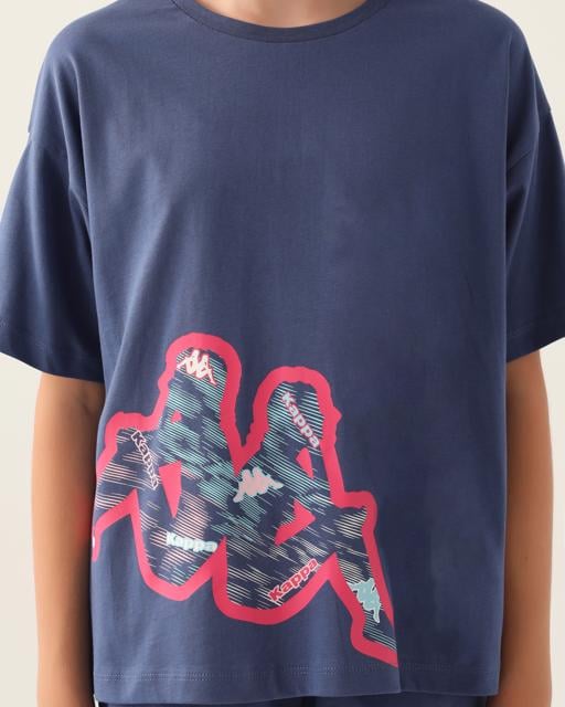 Mavi Logo Camryn Kız Çocuk Mavi Regular Tişört - KAPPA® Türkiye