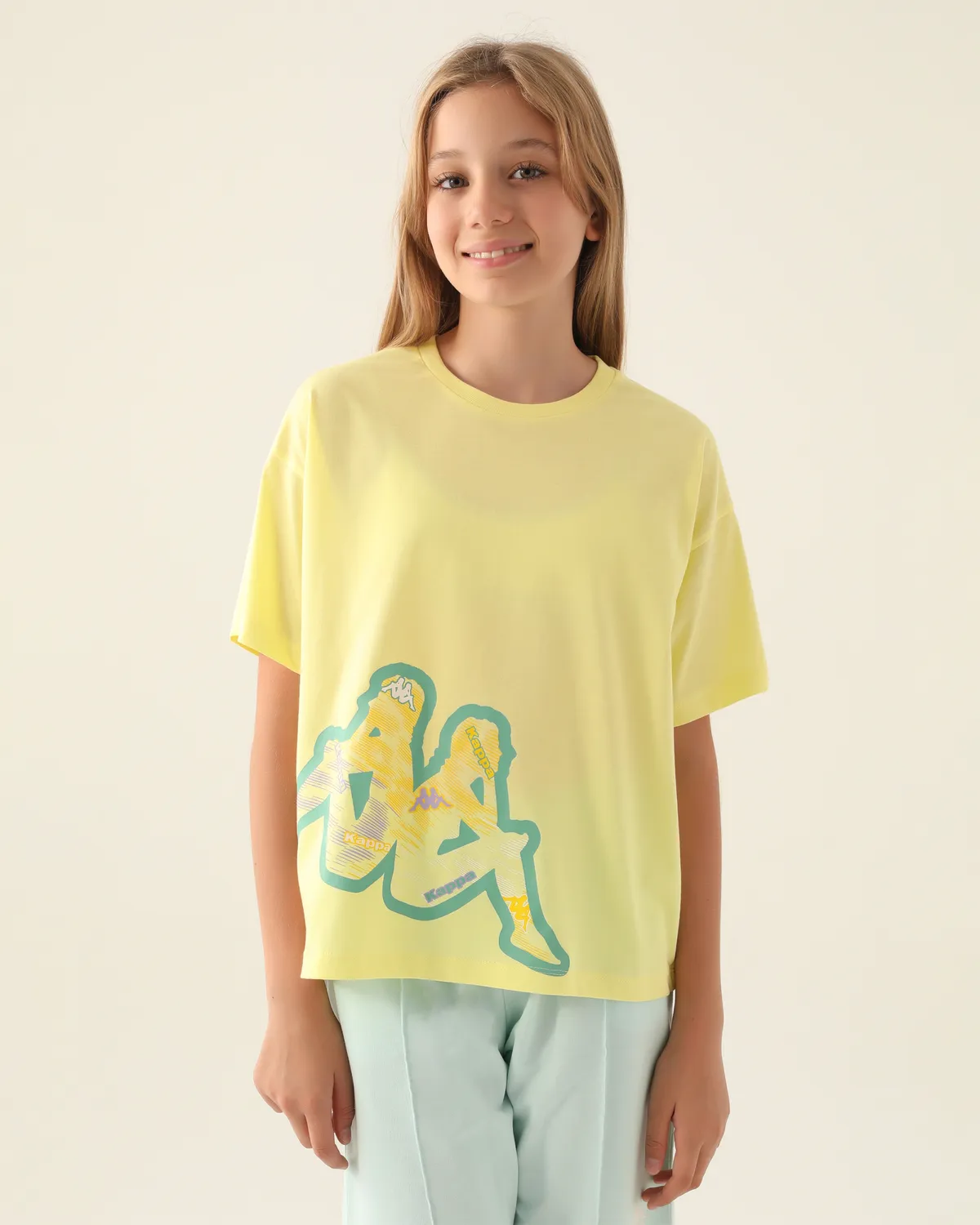 Sarı Logo Camryn Kız Çocuk Sarı Regular Fit Tişört