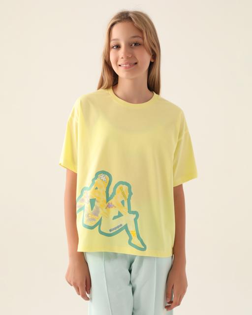 Sarı Logo Camryn Kız Çocuk Sarı Regular Fit Tişört - KAPPA® Türkiye