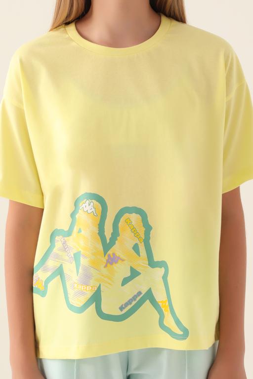 Sarı Logo Camryn Kız Çocuk Sarı Regular Fit Tişört - KAPPA® Türkiye