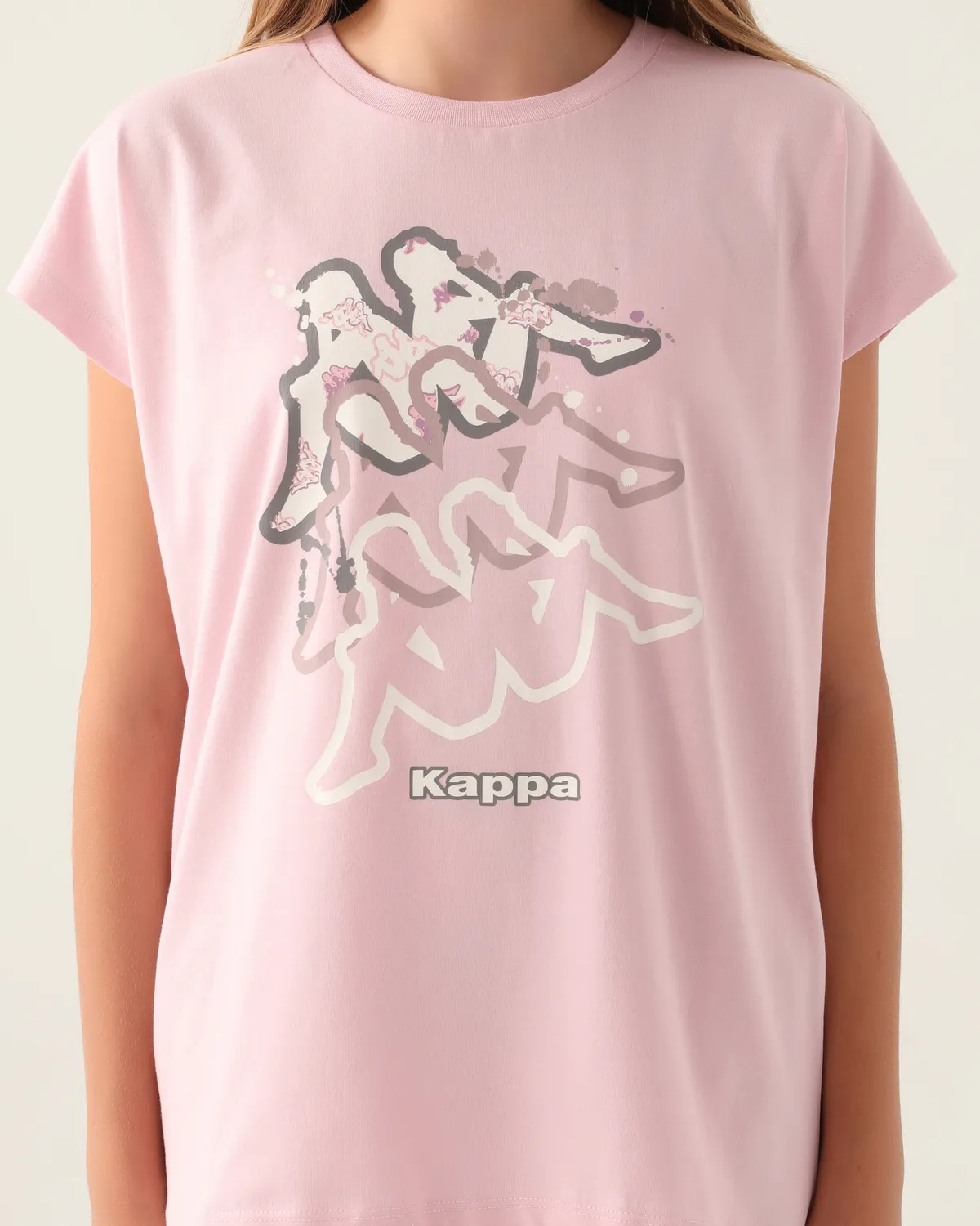 Pembe Logo Candace Kız Çocuk Açık Pembe Regular Fit Tişört