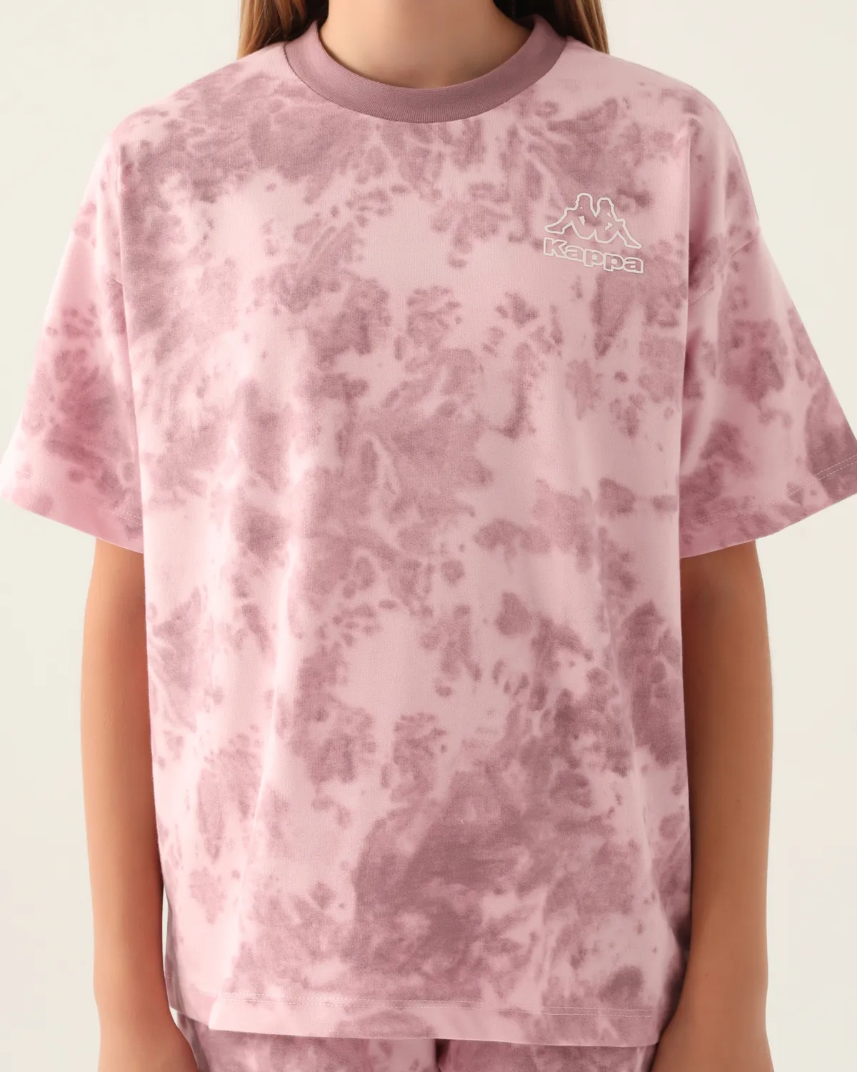 Pembe Logo Cara Kız Çocuk Açık Pembe Regular Fit Tişört