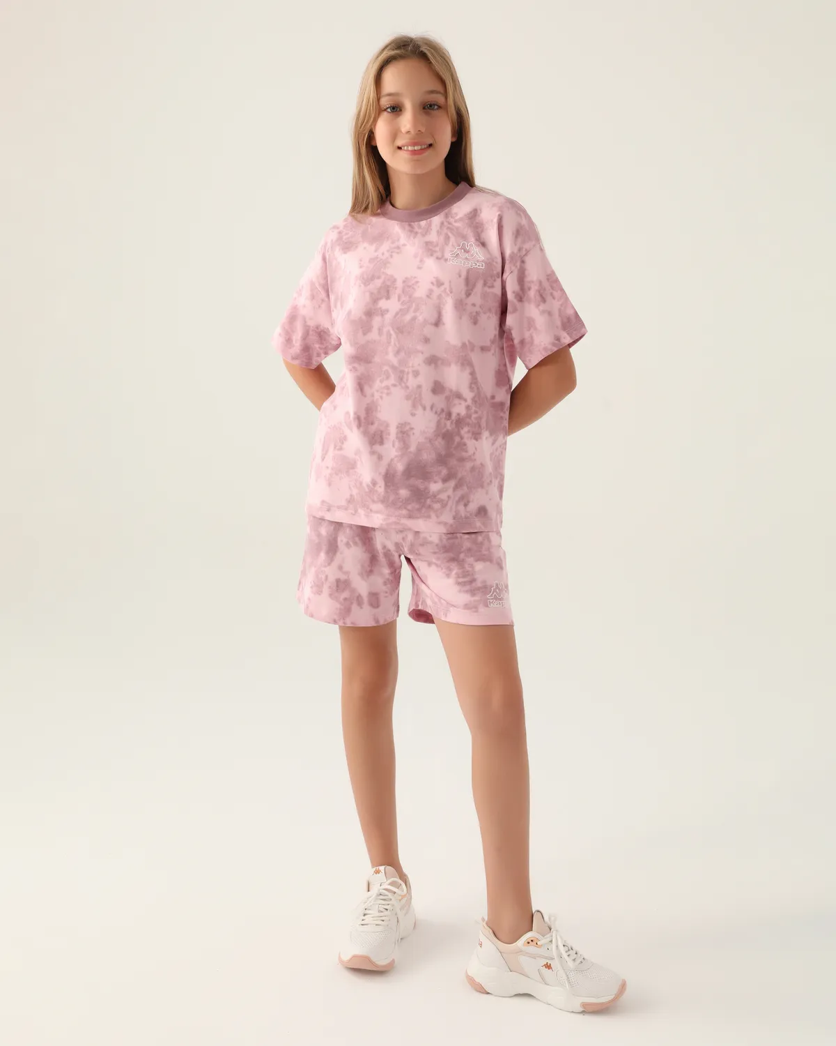 Pembe Logo Cara Kız Çocuk Açık Pembe Regular Fit Tişört