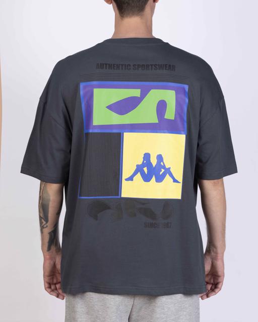 Siyah Authentic Goldes Erkek Antrasit Regular Fit Tişört - KAPPA® Türkiye