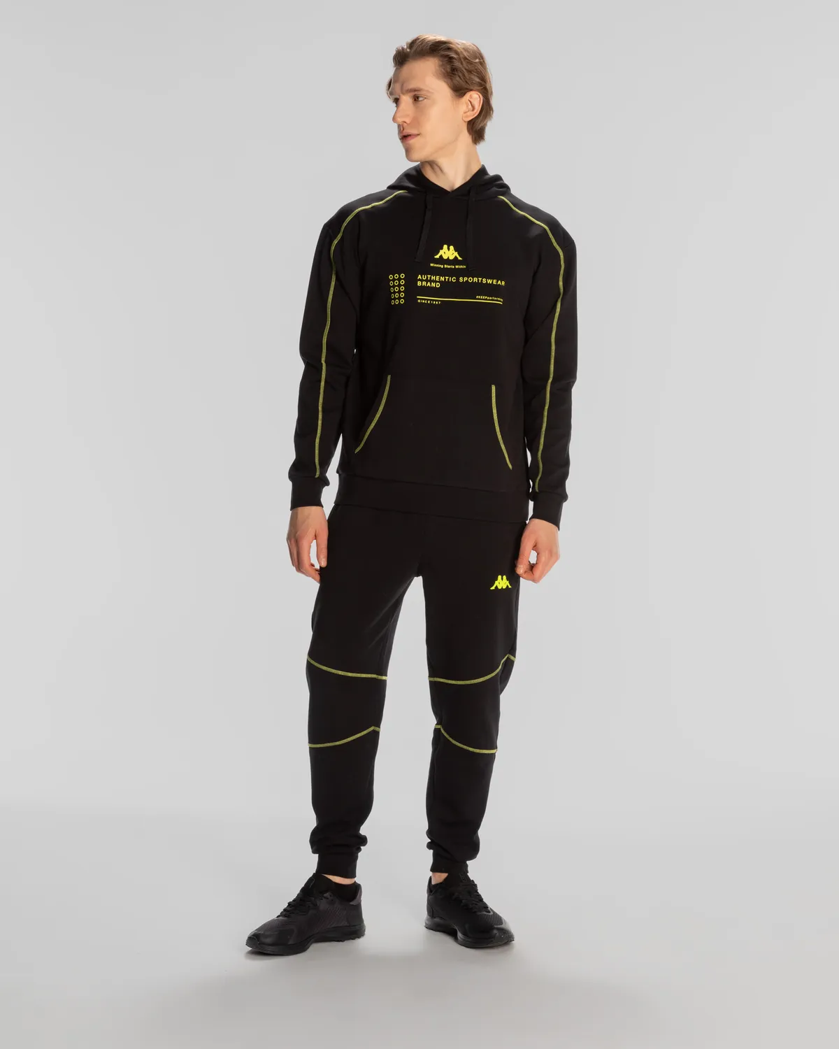 Siyah Authentic Waldo Hoodie Erkek Siyah Regular Fit Hoodie