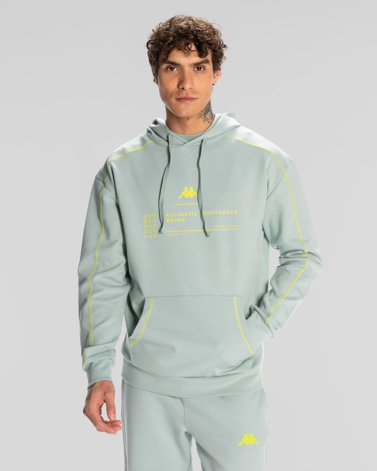 Beyaz Authentic Waldo Hoodie Erkek Taş Rengi Regular Fit Hoodie