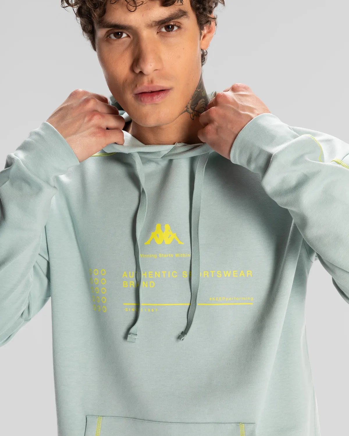 Beyaz Authentic Waldo Hoodie Erkek Taş Rengi Regular Fit Hoodie