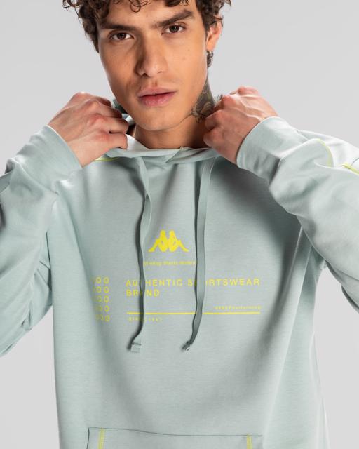 Beyaz Authentic Waldo Hoodie Erkek Taş Rengi Regular Fit Hoodie - KAPPA® Türkiye