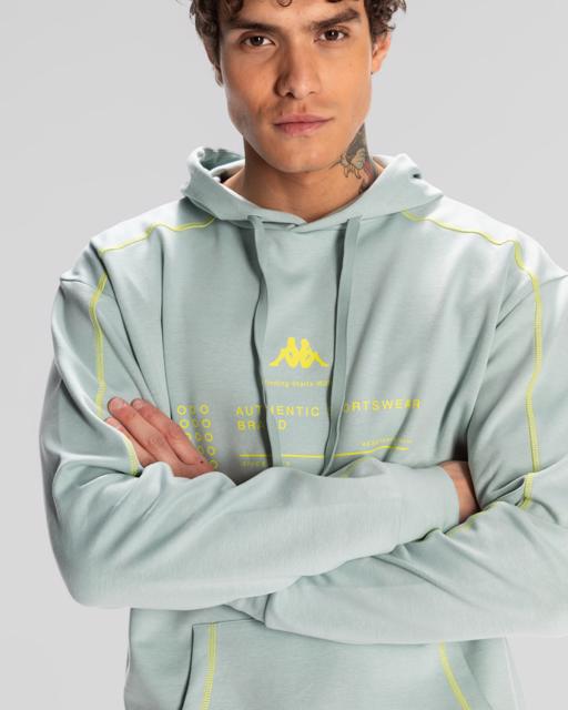 Beyaz Authentic Waldo Hoodie Erkek Taş Rengi Regular Fit Hoodie - KAPPA® Türkiye