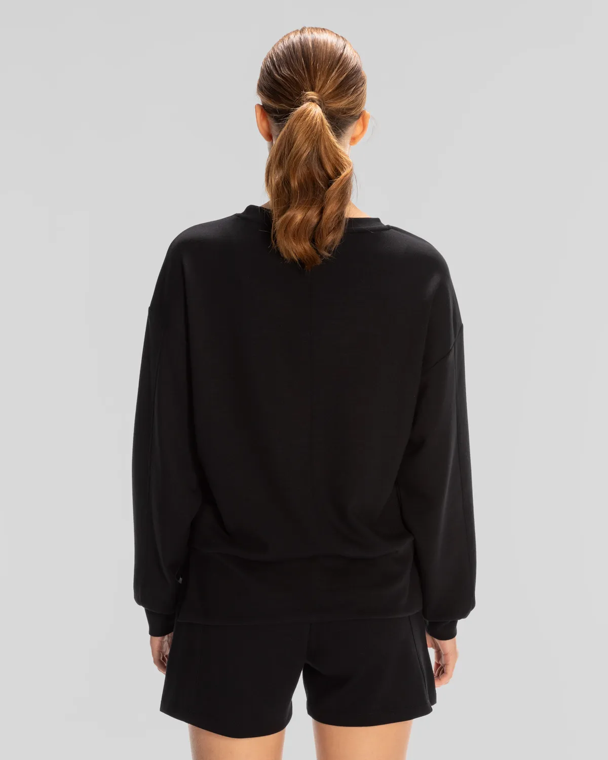 Siyah Authentic Sylia Sweatshirt Kadın Siyah Regular Fit Sweatshirt