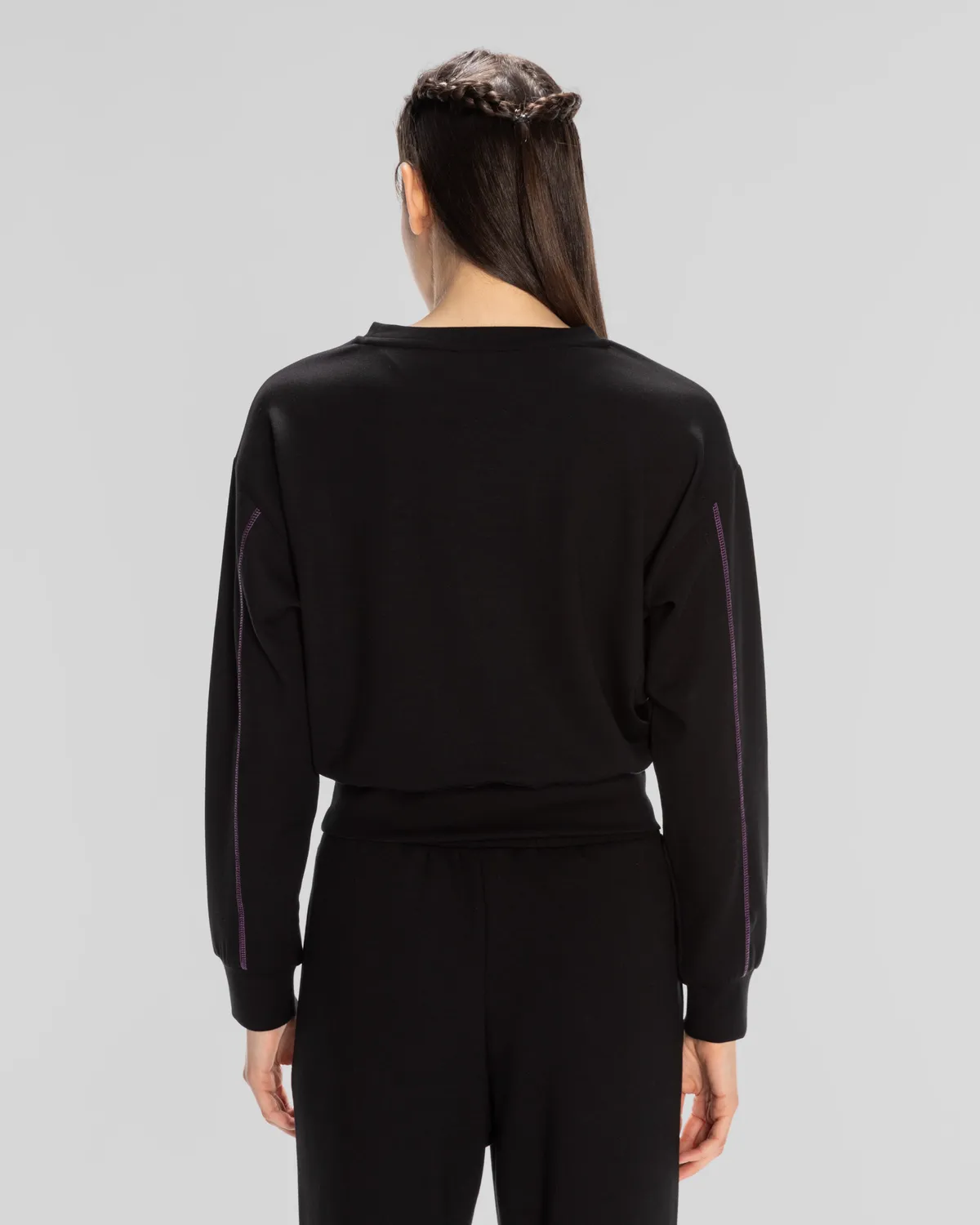 Siyah Authentic Kage Sweatshirt Kadın Siyah Regular Fit Sweatshirt