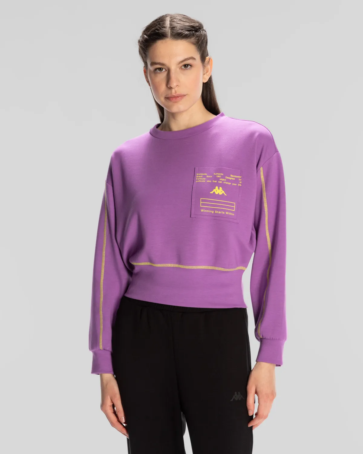 Mor Authentic Kage Sweatshirt Kadın Mor Regular Fit Sweatshirt