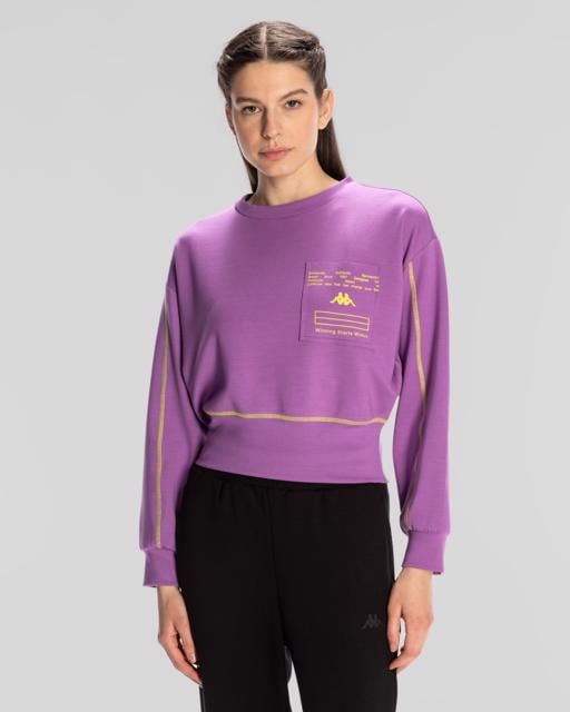 Mor Authentic Kage Sweatshirt Kadın Mor Regular Fit Sweatshirt - KAPPA® Türkiye