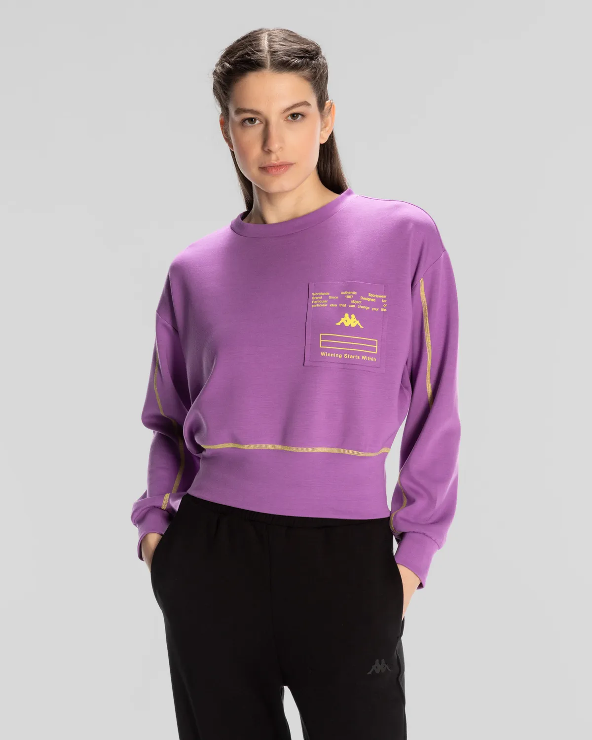 Mor Authentic Kage Sweatshirt Kadın Mor Regular Fit Sweatshirt