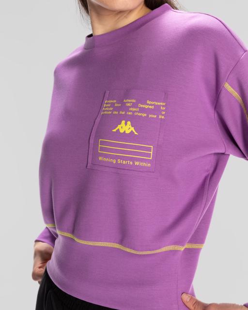 Mor Authentic Kage Sweatshirt Kadın Mor Regular Fit Sweatshirt - KAPPA® Türkiye