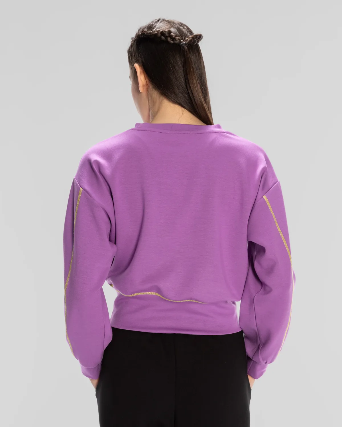 Mor Authentic Kage Sweatshirt Kadın Mor Regular Fit Sweatshirt