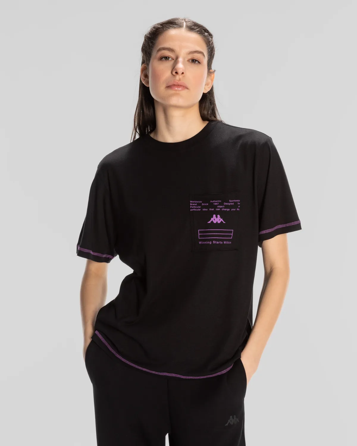 Siyah Authentic Kage T-Shirt Kadın Siyah Regular Fit Tişört