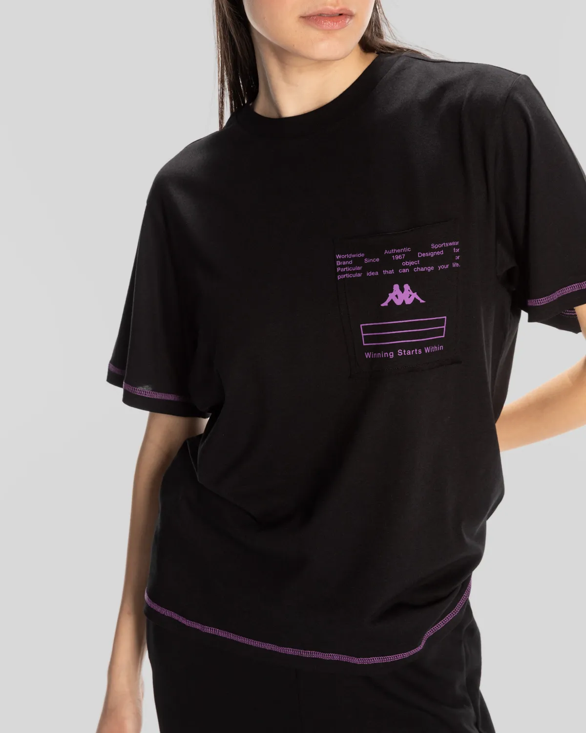 Siyah Authentic Kage T-Shirt Kadın Siyah Regular Fit Tişört
