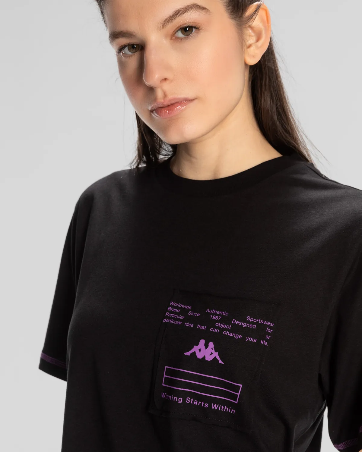 Siyah Authentic Kage T-Shirt Kadın Siyah Regular Fit Tişört