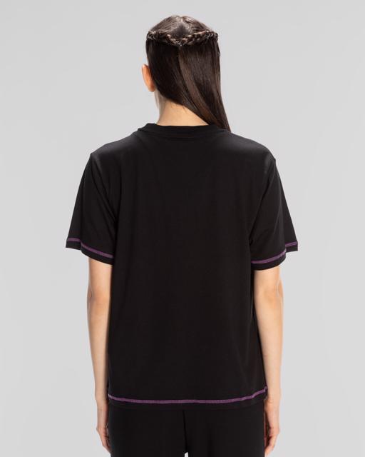 Siyah Authentic Kage T-Shirt Kadın Siyah Regular Fit Tişört - KAPPA® Türkiye