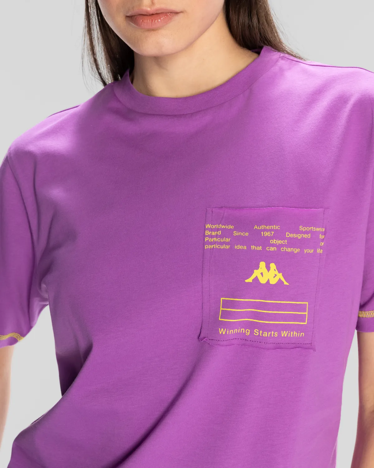 Mor Authentic Kage T-Shirt Kadın Mor Regular Fit Tişört