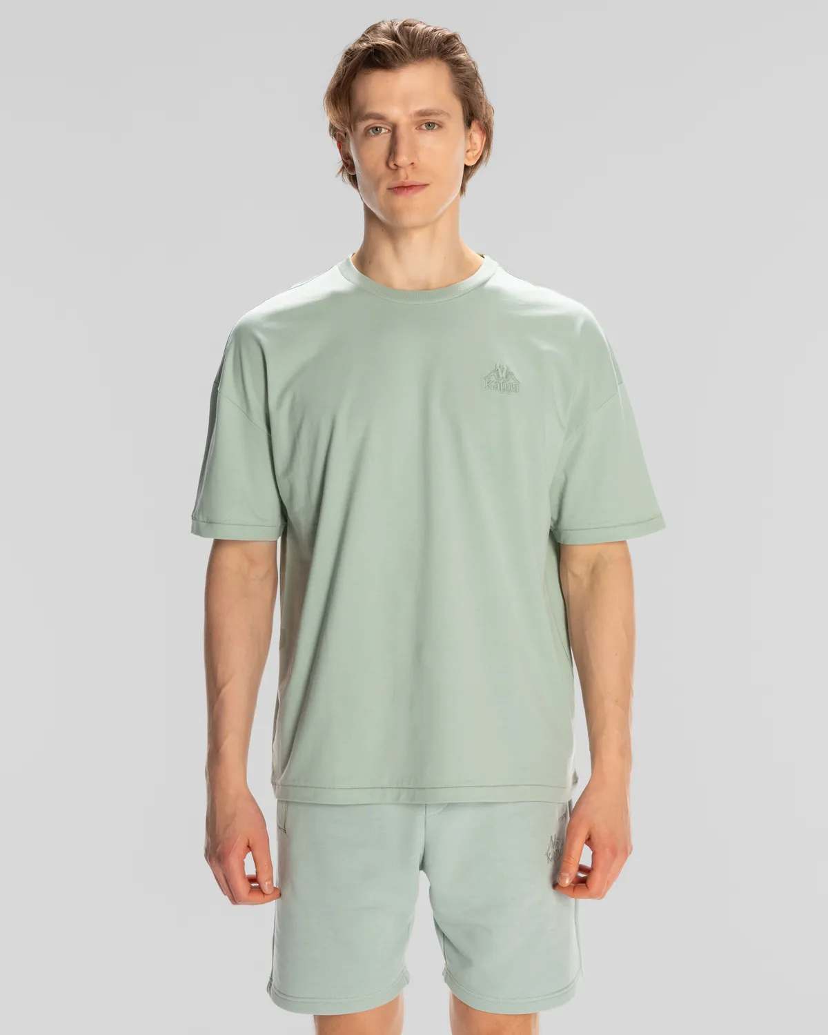 Beyaz Authentic Fabrizio Erkek Taş Rengi Regular Fit Tişört