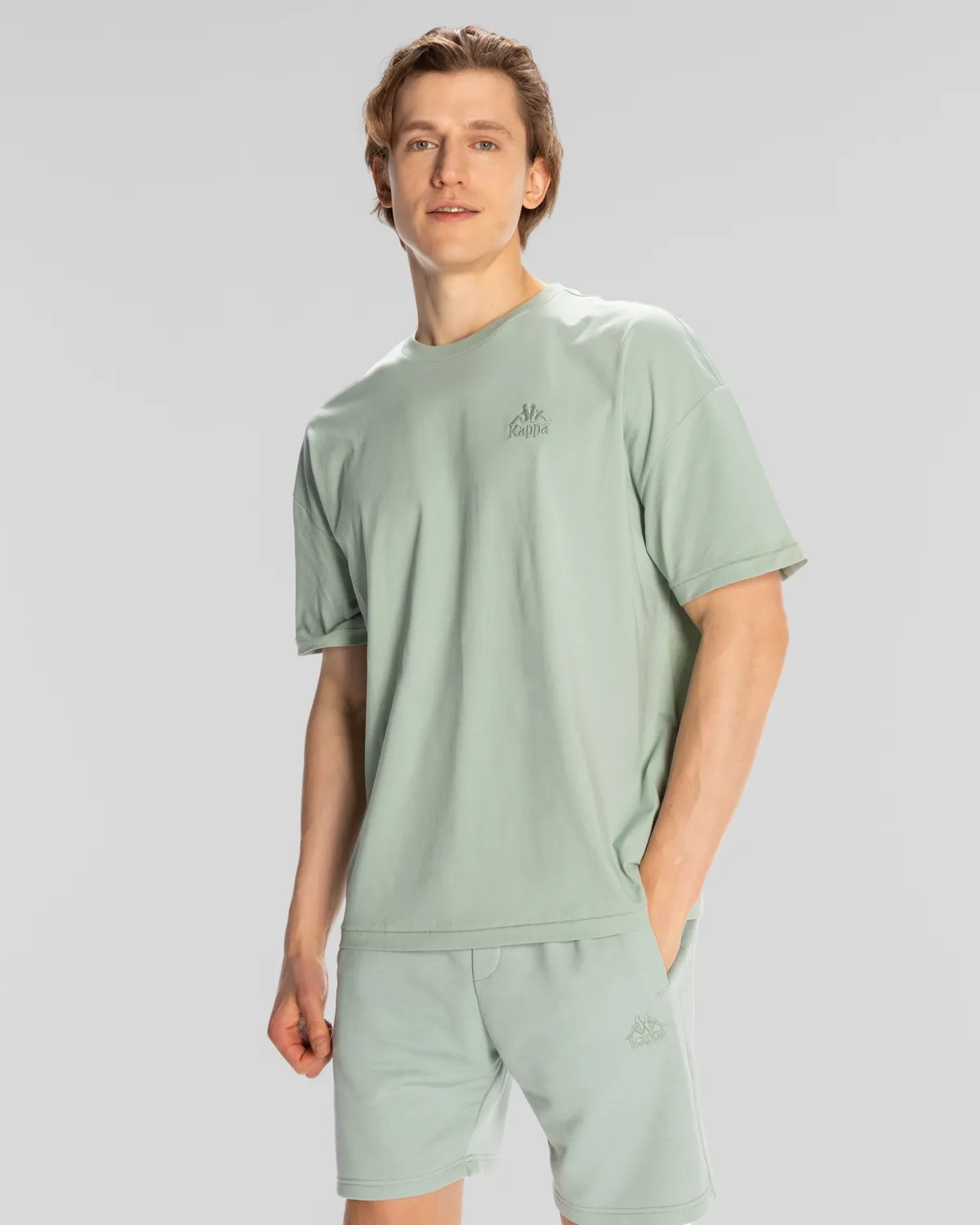 Beyaz Authentic Fabrizio Erkek Taş Rengi Regular Fit Tişört