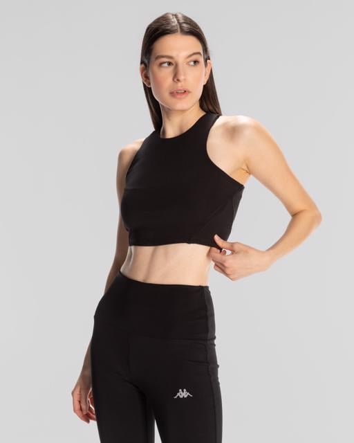 Siyah Cheryl Top Kadın Siyah Regular Fit Atlet - KAPPA® Türkiye