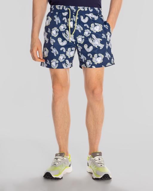 Mavi Authentic Vince Swimshort Erkek Lacivert-Beyaz Regular Fit Mayo - KAPPA® Türkiye
