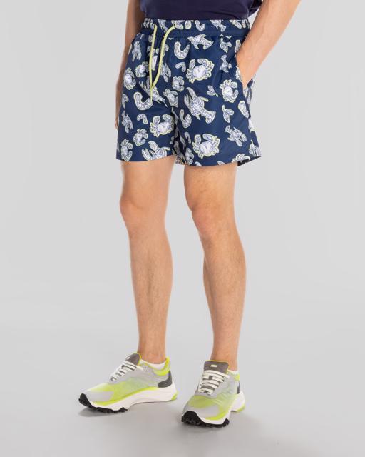 Mavi Authentic Vince Swimshort Erkek Lacivert-Beyaz Regular Fit Mayo - KAPPA® Türkiye