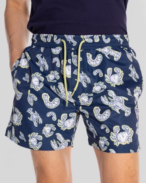 Mavi Authentic Vince Swimshort Erkek Lacivert-Beyaz Regular Fit Mayo - KAPPA® Türkiye