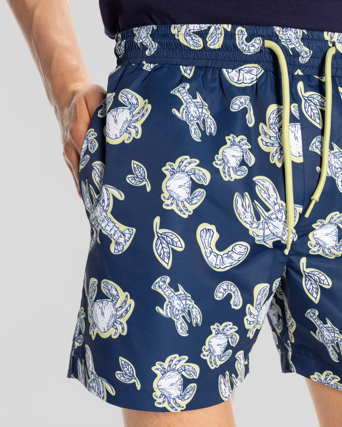 Mavi Authentic Vince Swimshort Erkek Lacivert-Beyaz Regular Fit Mayo