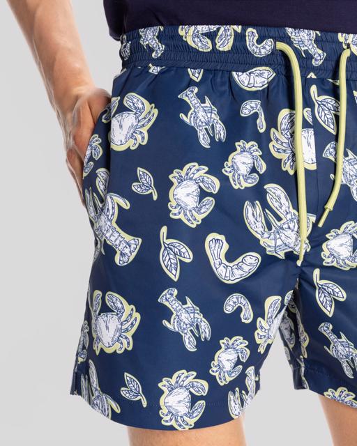 Mavi Authentic Vince Swimshort Erkek Lacivert-Beyaz Regular Fit Mayo - KAPPA® Türkiye