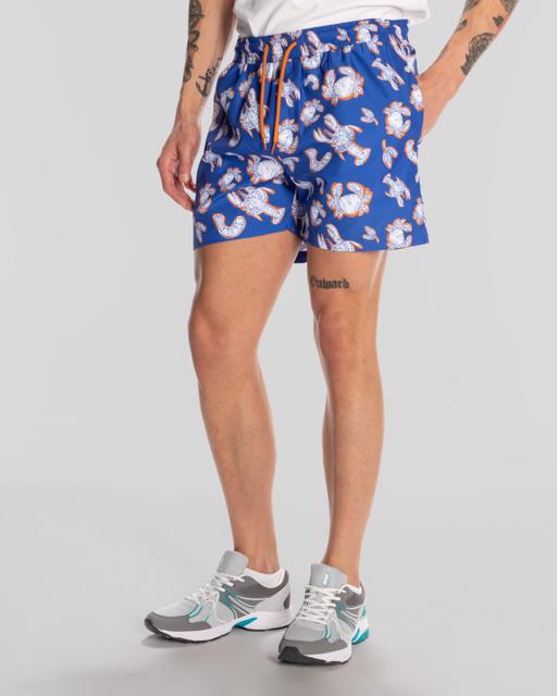 Mavi Authentic Vince Swimshort Erkek Mavi-Beyaz Regular Fit Mayo - KAPPA® Türkiye