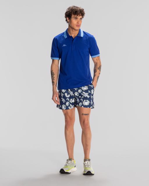 Mavi Logo Neon Erkek Mavi Regular Fit Polo Yaka Tişört - KAPPA® Türkiye