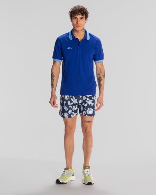 Mavi Logo Neon Erkek Mavi Regular Fit Polo Yaka Tişört - KAPPA® Türkiye