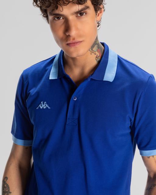 Mavi Logo Neon Erkek Mavi Regular Fit Polo Yaka Tişört - KAPPA® Türkiye